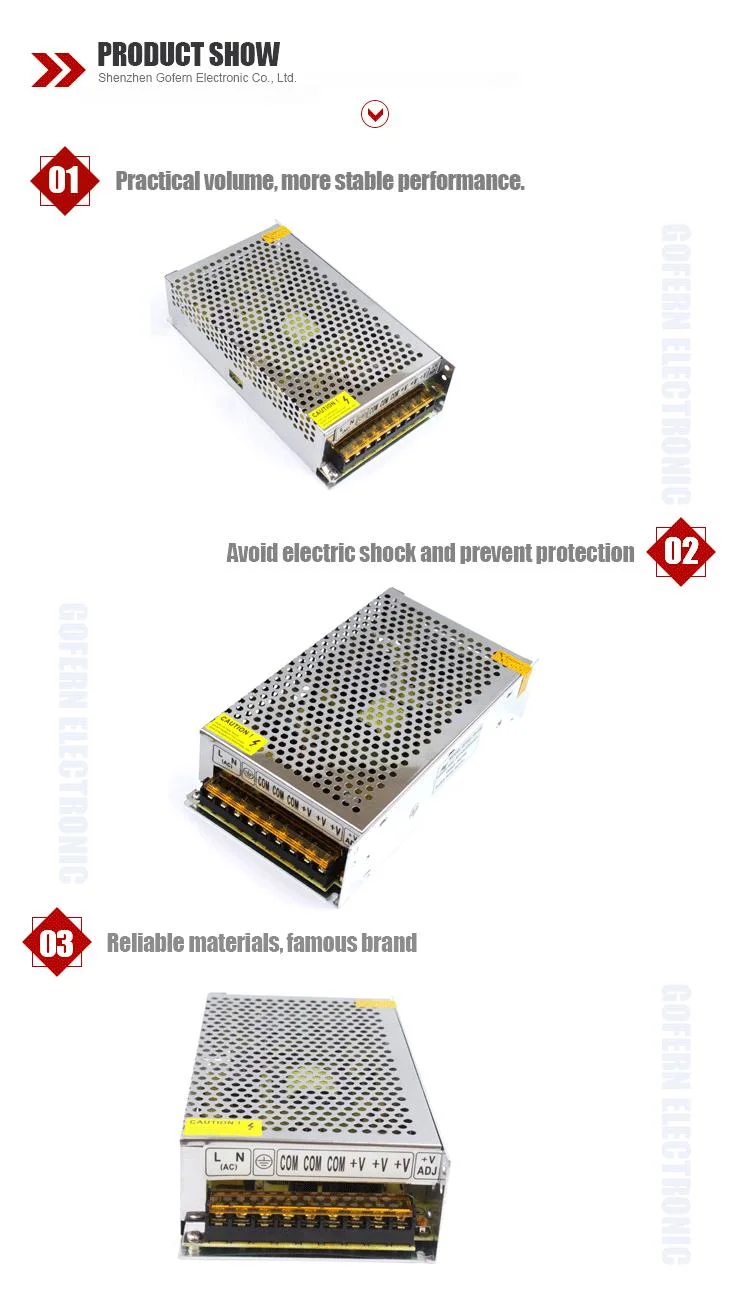 Factories in Shenzen 220VAC to 110VDC Power Supply 5V 40A 200W Switching for LCD TV Pwoer Supply